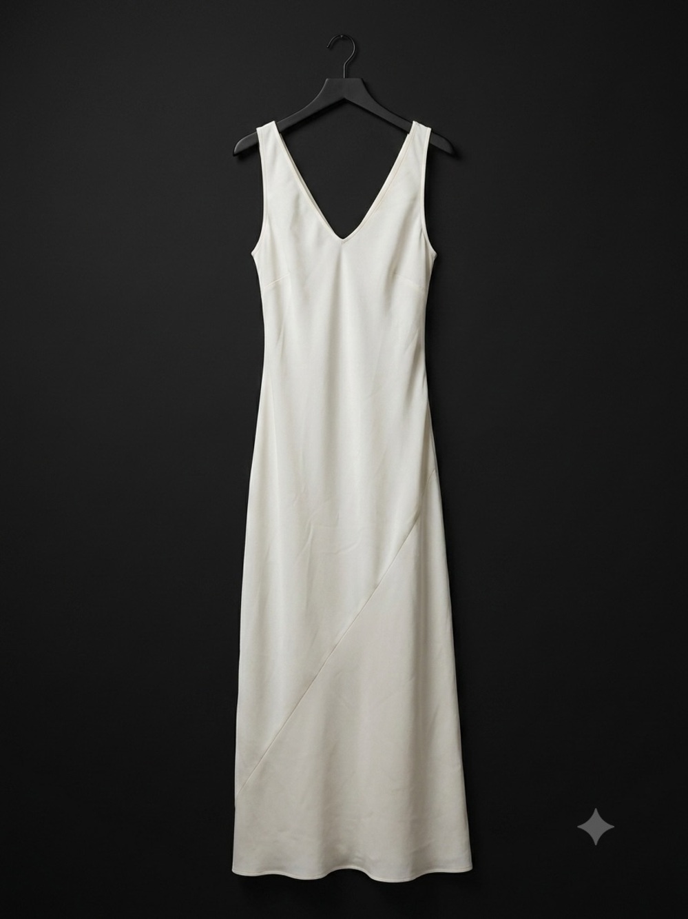Hugo Boss Cream V-Neck Maxi Slip Dress
